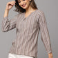 V Neck Top with 3/4th sleeves