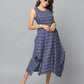 Checks Slim Fit Sleeveless Dress