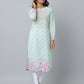 Floral Print Full Sleeve Kurta