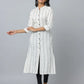 Straight Cut Mandarin Collar Kurta With 3/4 sleeve