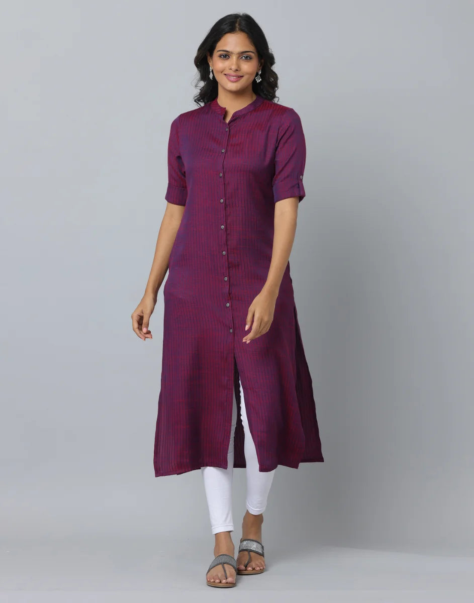 Slim Fit Mandarin Collar Kurta